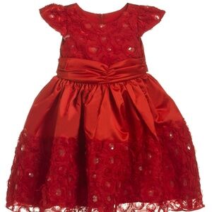 NEW Little Girls Ruffled Tulle Red Party Flower Girl Wedding Holiday Parties